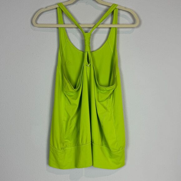 Adidas Neon Green Loose Racerback Tank Top L - Picture 5 of 8